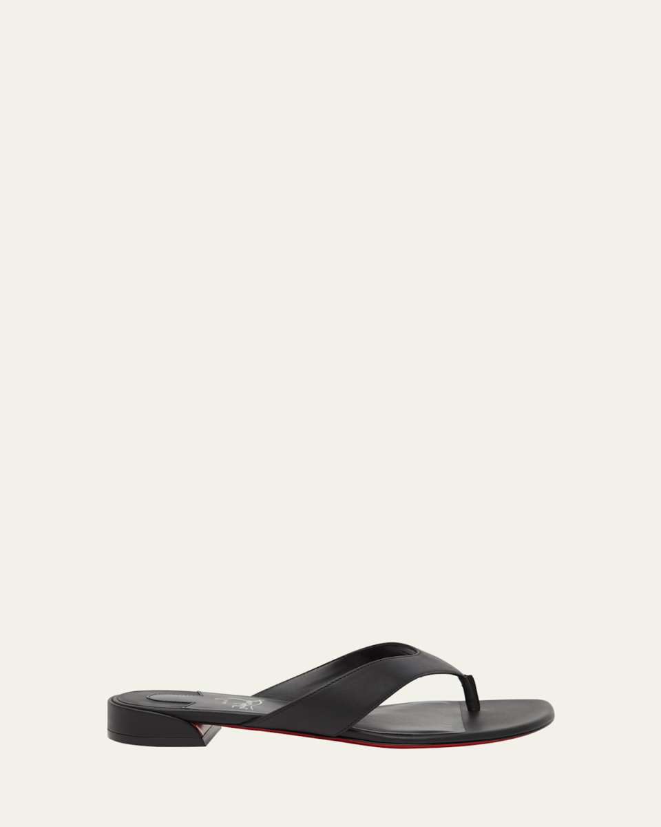 Sweet Jane Leather Red Sole Thong Sandals